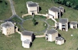 Aerial photograph of Maths Houses