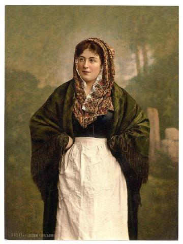 Irish Colleen 1890-1900, tinted photo