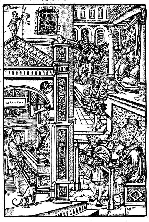 Jean Mille de Souvigny, Praxis criminis persequendi elegantibus aliquot figuris illustrata (Paris: Apud Simonem Colinaeum, Arnoldum et Carolum, 1541)