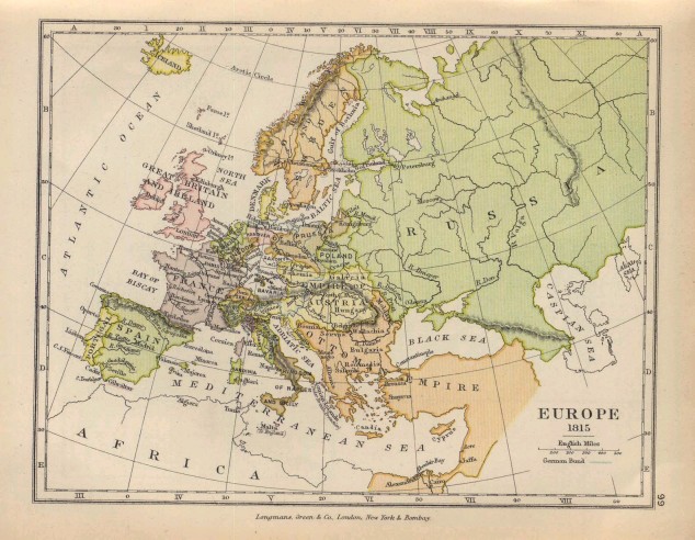 Map of Europe 1815