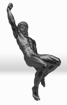 One of the Michelangelo bronzes