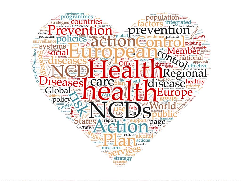 WHO NCD Action Plan wordcloud