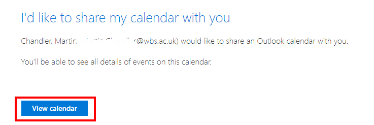The person wishing to view your calendar must click the link in their email