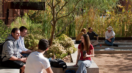 Picture of students on campus
