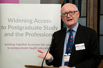 Professor Sir Nigel Thrift speaking at the launch