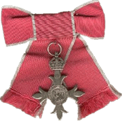 The medal awarded to Members of the Order of the British Empire