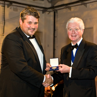 Dr. Steve Maggs being awarded the Rowbotham medal