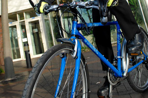 Image of bikes on campus