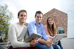 Members of the Reinvention editorial team L-R James Hamp, Jure Jeric and Megan Roberts.