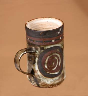 Decorated Mug by Briglin Pottery