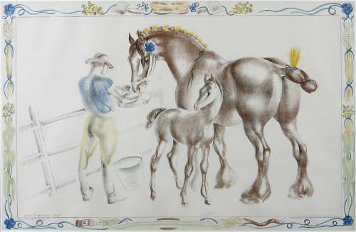 Mare and Foal by John R Skeaping