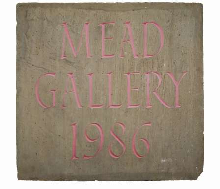 Mead Gallery Plaque by Simon Verity