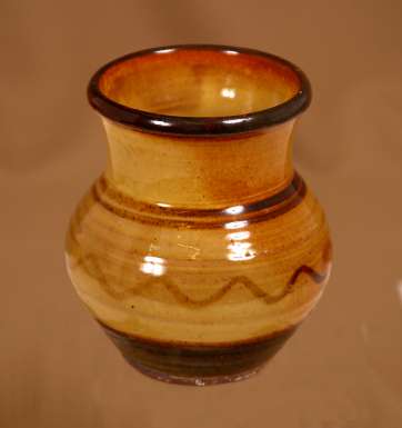 Slipware vase by Winchcombe Pottery