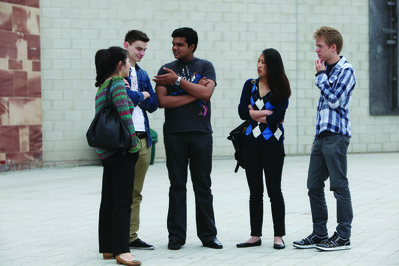 Image of a group of students in discussion
