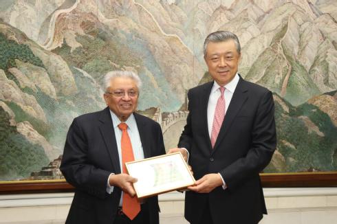 Professor Lord Bhattacharyya and H.E. Ambassador Liu Xiaoming