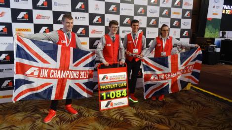 Four Coventry teenagers are celebrating after the car they designed was named the fastest in a worldwide competition.