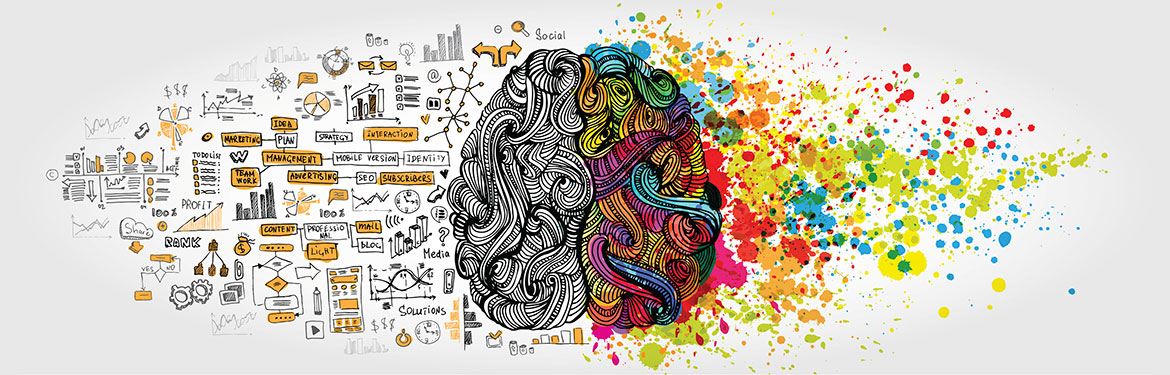 Illustration of brain and ideas