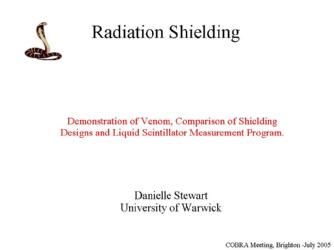 Radiation Shielding - July 2005